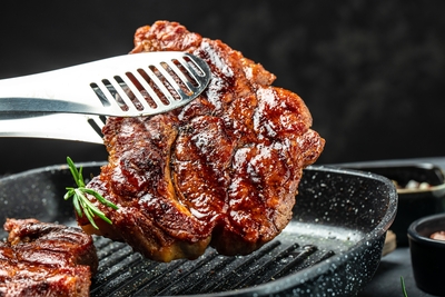 Grilled,Pork,Steaks,,Pork,Neck,With,Herbs,And,Spices,On